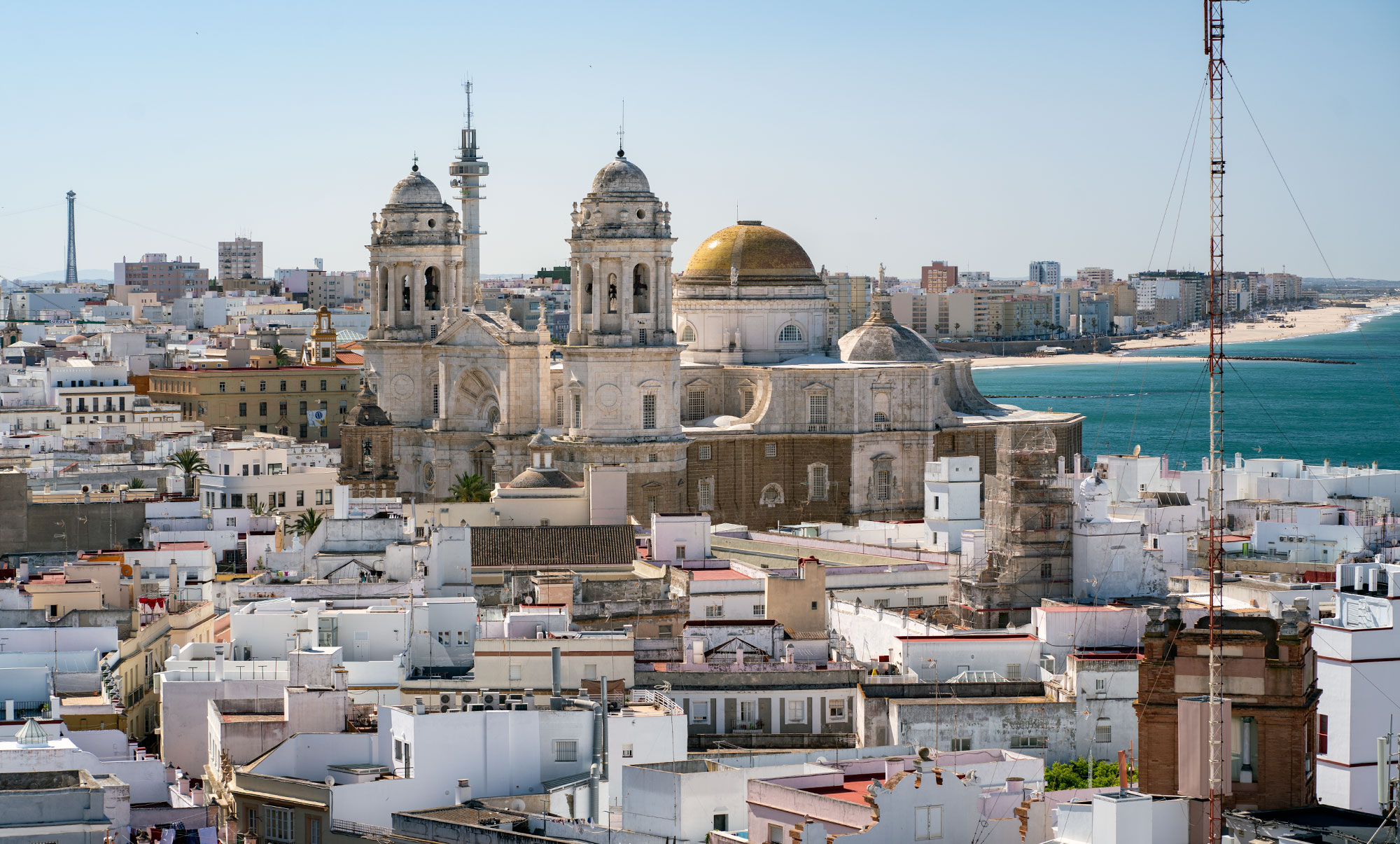 La cathédrale de Cadix vue depuis la tour Tavira - Espagne