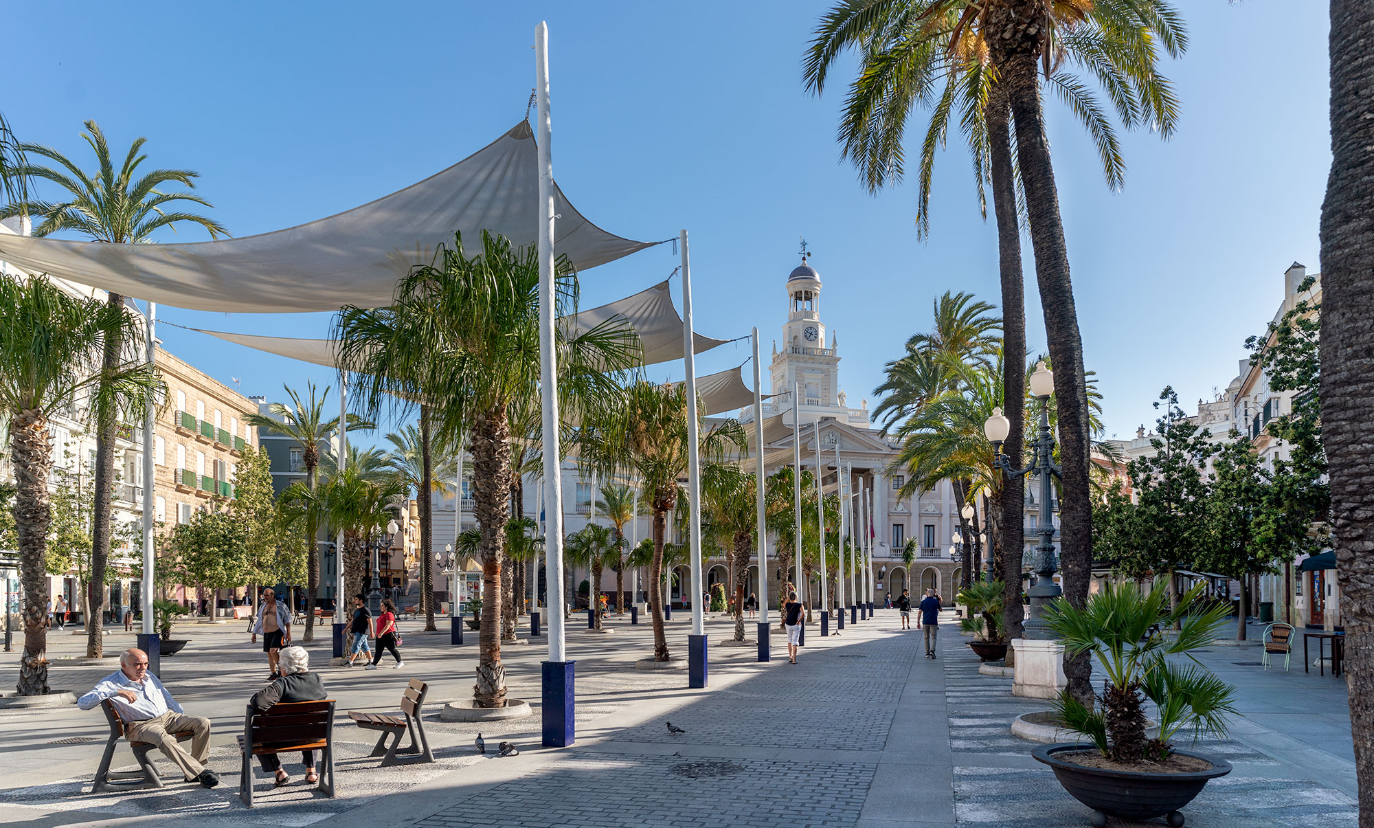 Place San Juan de Dios dans la vieille ville de Cadix, Espagne