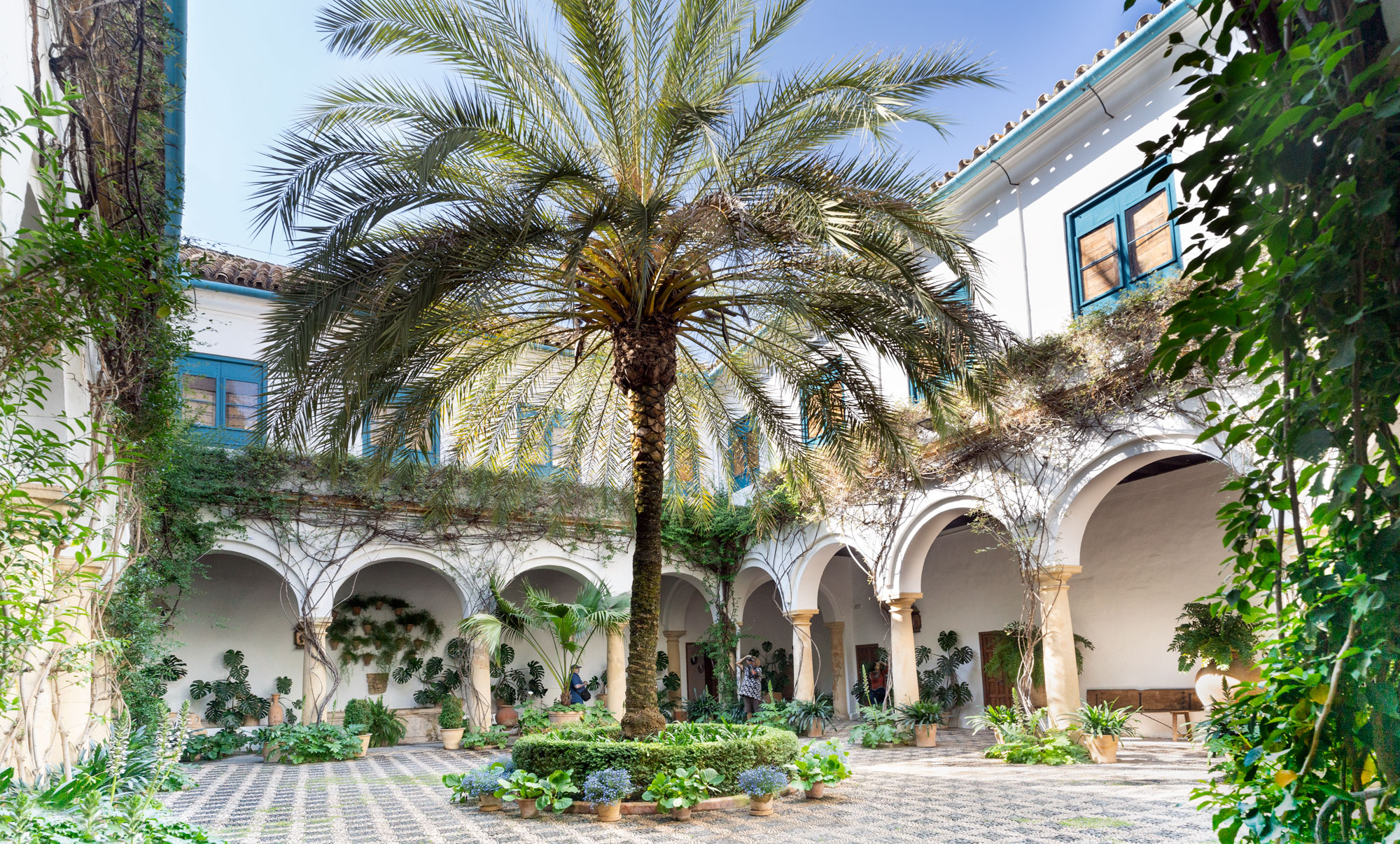 Patio verdoyant du palais de Viana à Cordoue, Espagne